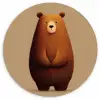 Beer - Minimalistisch - Bruin Wandcirkel plexiglas klein -3d
