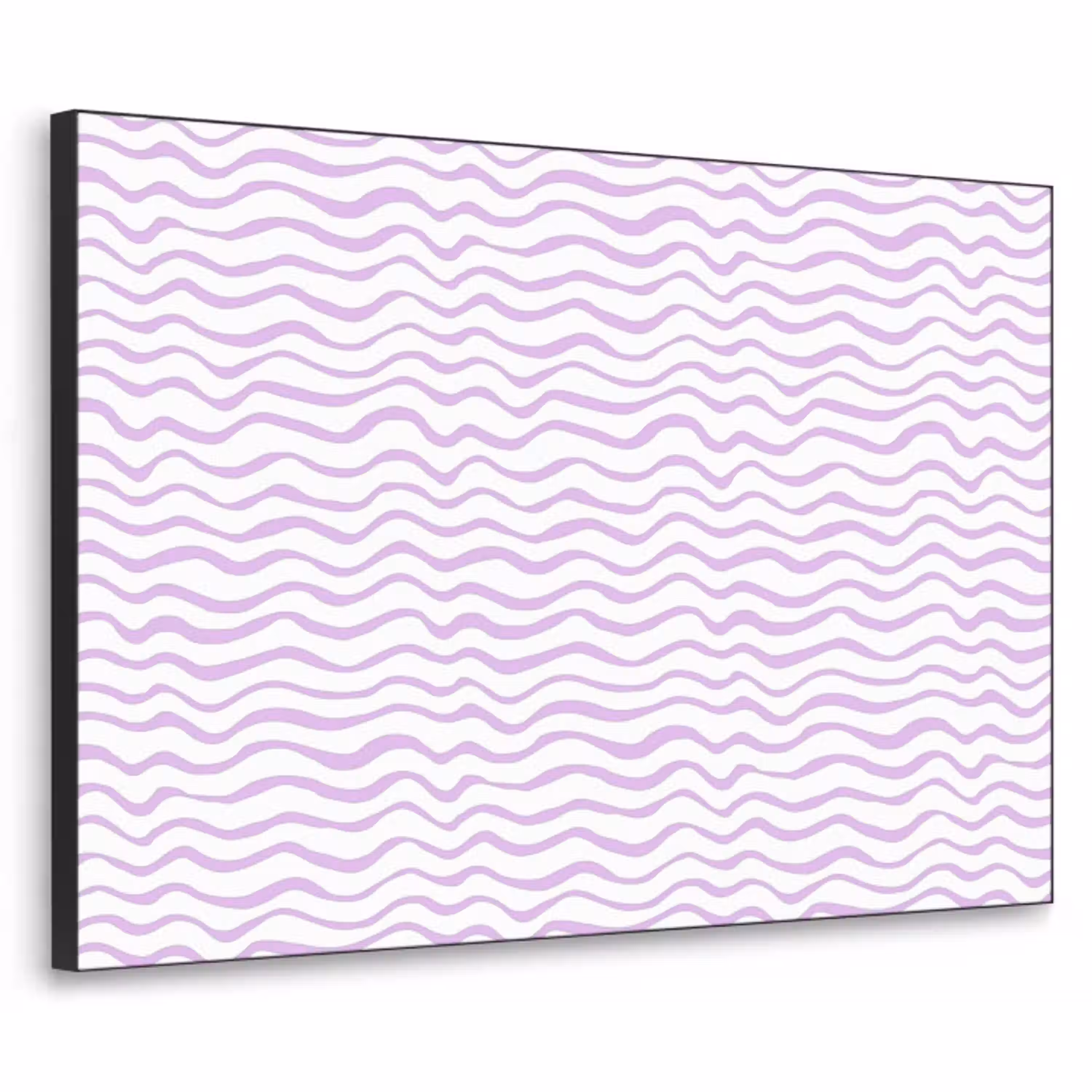 Lila - Geometrisch - Golfjes - Lijnen - Patroon Textielframe zwart klein 947 -3d