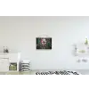 Vlinder - Roze - Bloemen - Bladeren textielposter latten blank klein -kinderkamer