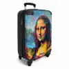 Kleurrijke Mona Lisa in graffiti stijl NBS - Handbagage koffer - Unisex middel -productfoto_3d