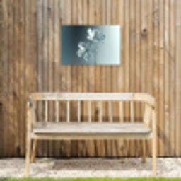 Kristal - Bloemen - Grijs Tuinposter op houten frame 2 cm dik klein -sfeer4
