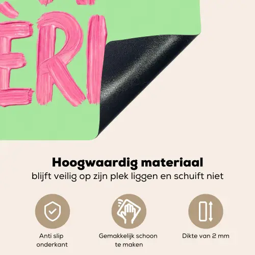 Mon cheri - Groen - Roze Inductie beschemer met haakjes klein -ky-onderkant-nl