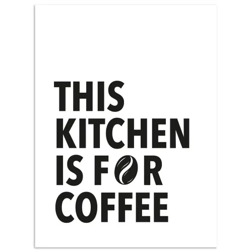 Quotes  - Koffie - Bonen - Modern poster papier klein -3d