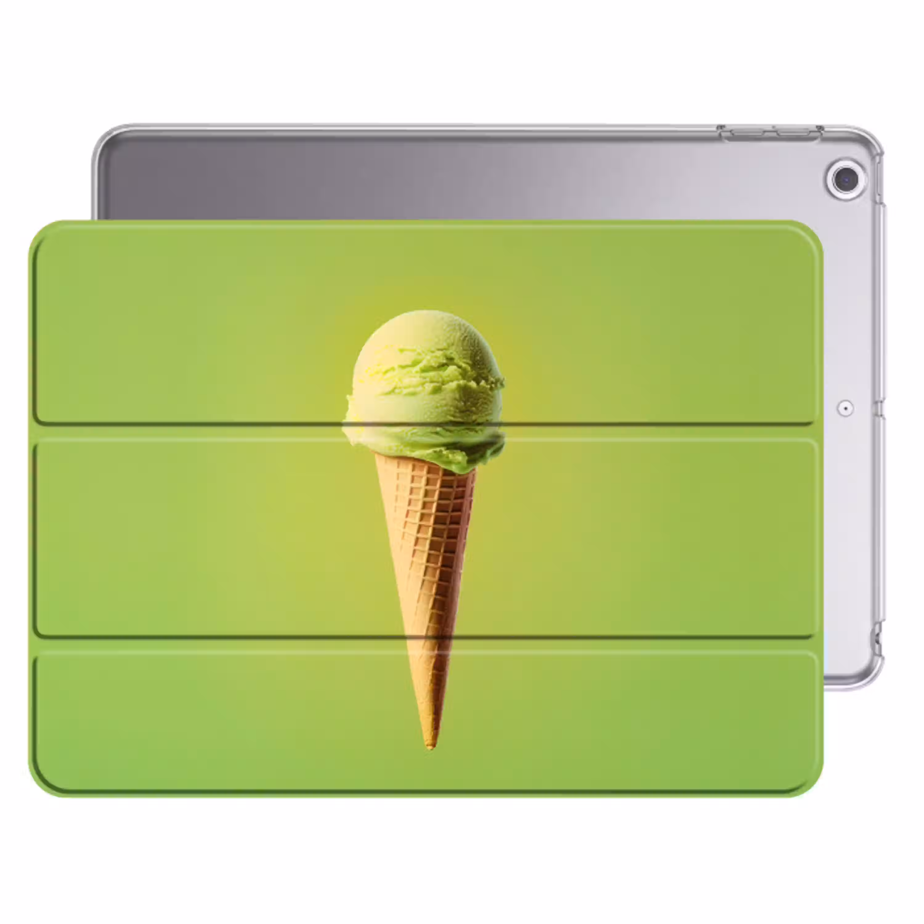 Hoorntje - Schepijs - Groen Apple iPad 2017 middel -threedimensional_3d_global