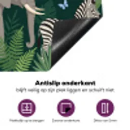 Tropisch - Jungle -  Groen Inductie beschermer vinyl 3mm middel -zzzzzzz-cc-onderkant