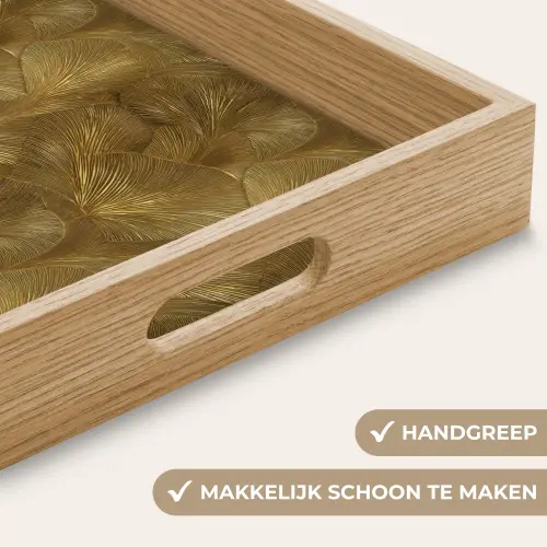 Organisch - Lijnen - Goud Dienblad Rechthoek middel 911 -USP_HandgreepNL