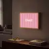 Gestreept - Roze - Chéri Light Box met batterij (Wandlamp) middel -sfeer1