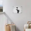 Hak - Wijn - Minimalistisch - Zwart tuinposter los doek klein -sfeer8