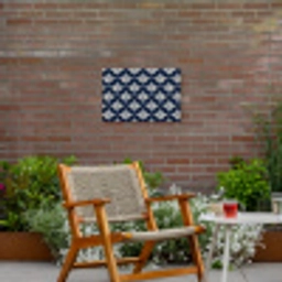 Modern - Ontwerp - Blauw Tuinposter op houten frame 2 cm dik klein 845 -sfeer3
