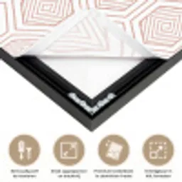 Lijnen - Patroon - Symmetrisch Textielframe zwart klein 947 -USP_feed_closeupNL