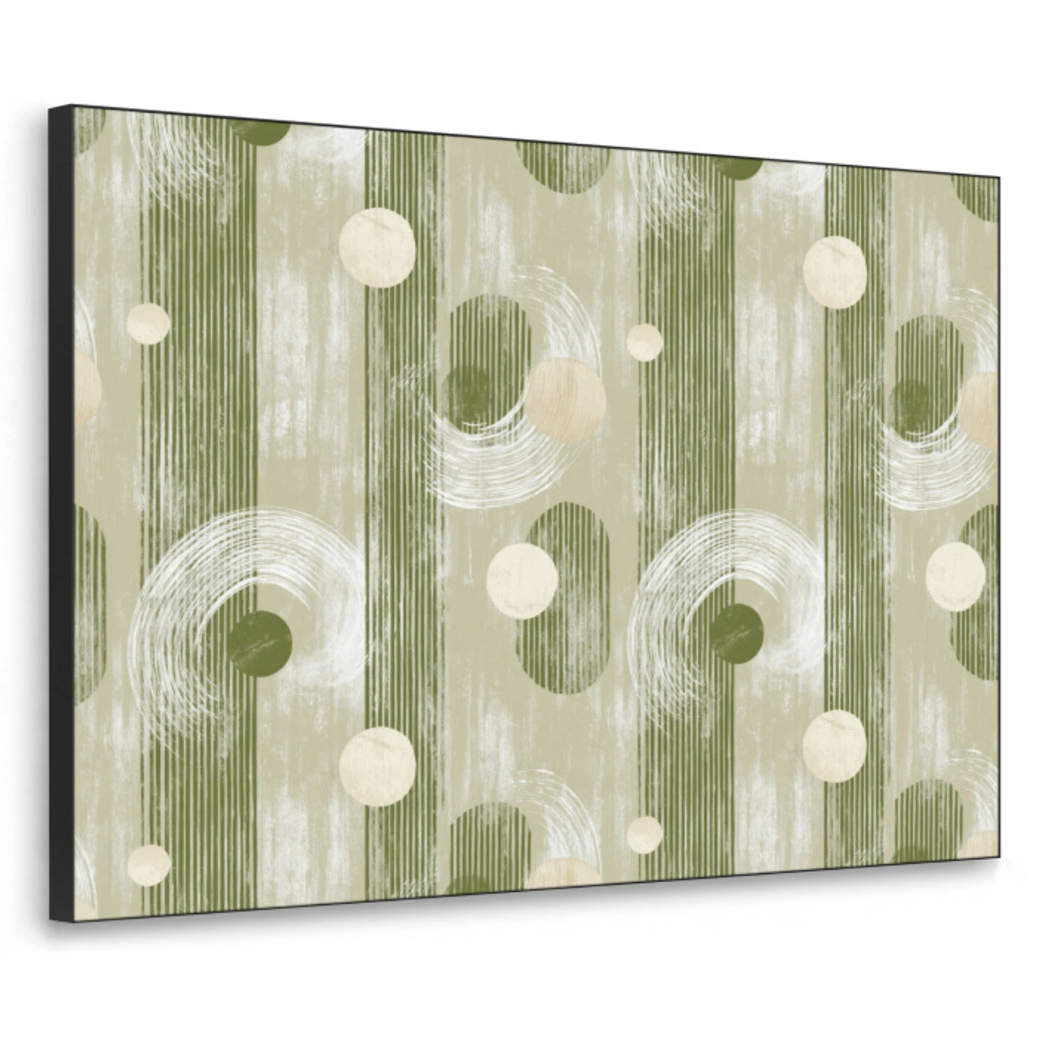 Artistiek - Modern - Groen Textielframe zwart klein 947 -3d