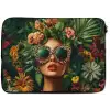 Vrouw - Panterprint - Jungle - Natuur - Luxe laptophoes neopreen klein -zkaufland3dotto