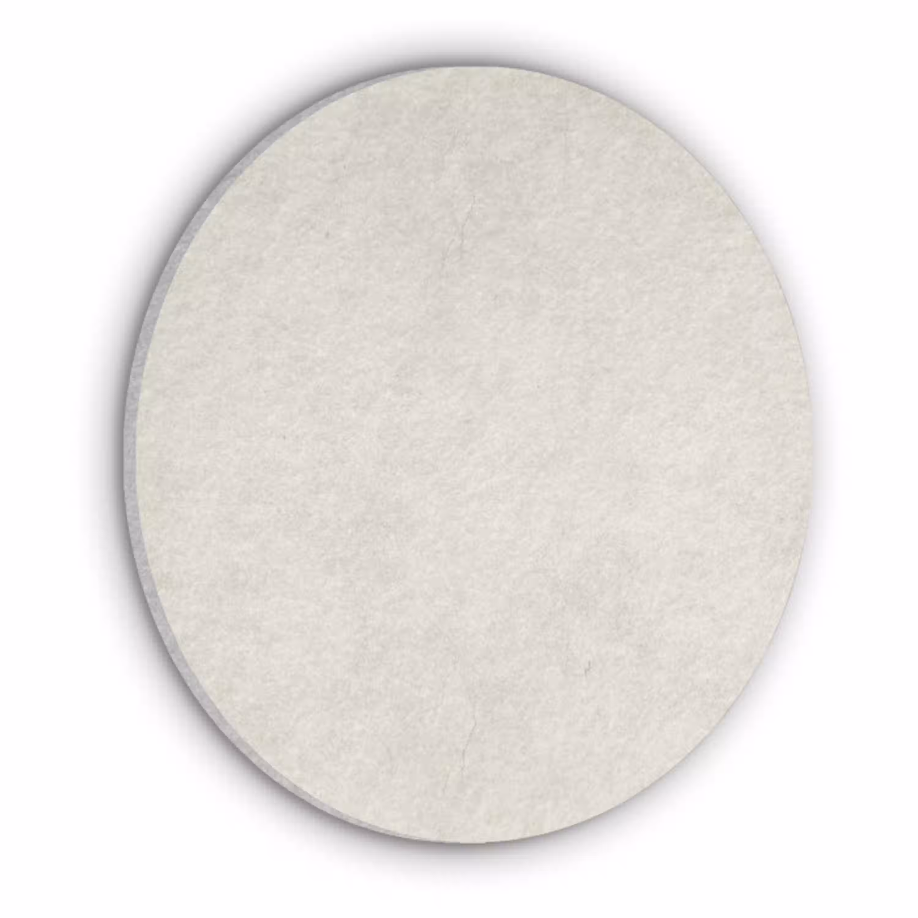 Crème - Egaal - Beton Akoestische PET Vilt - Rond klein 838 -3d