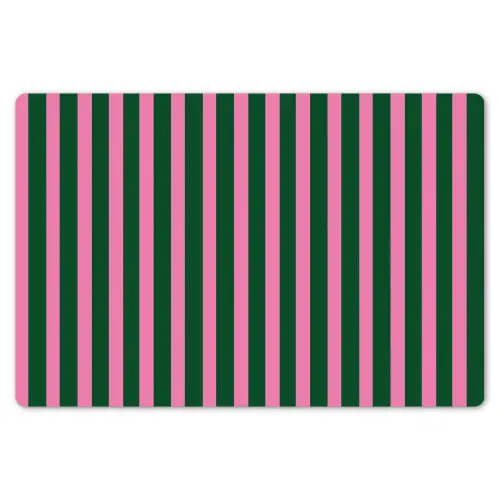Verticale strepen - Groen - Roze Placemat vinyl groot 368 -zzsfeer1_Kitchenyeah-website