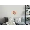 Bloemen - Blaadjes - Minimalistisch - Roze Muursticker klein -slaapkamer