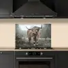 Schotse Hooglander - Bos - Mist - Koe - Dieren - Natuur keuken achterwand spatscherm klein -sfeer1