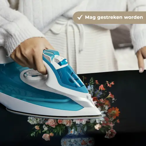 Hout - Vaas - Kleuren - Bloemen Wandkleed katoen klein -sfeer9