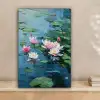 Waterlelies - Bloemen - Roze - Water canvas 2cm klein -sfeer1