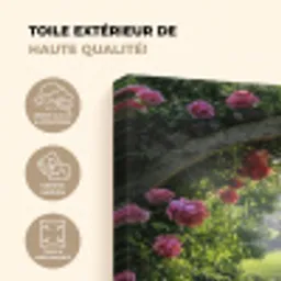 Doorkijk - Tuinboog - Bloemen - Natuur - Pad Tuinposter op houten frame 2 cm dik klein -zcloseup_fr