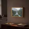 Waterval - Bomen - Bergen Light Box met batterij (Wandlamp) middel -sfeer1