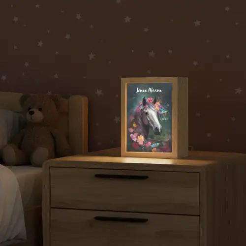 Paard - Natuur - Bloemen - Bos - Dieren Light Box met kabel (Kinderlampje) klein -sfeer1_kind
