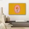 Lelie - Oranje - Lijst - Ovaal canvas 2cm klein -sfeer6