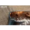 Wereldkaart - Poedersuiker - Hout Placemat vinyl groot -closeup