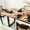 Abstract - Vormen - Donkerblauw Placemat vinyl groot -zzsfeer4_Kitchenyeah-website