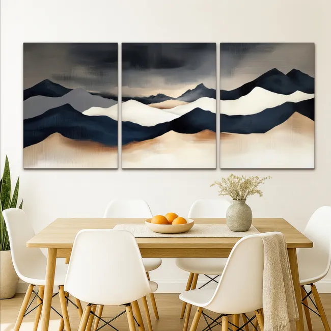 Meerluik schilderij - 3 luiken - Landschap - Abstract - Modern
