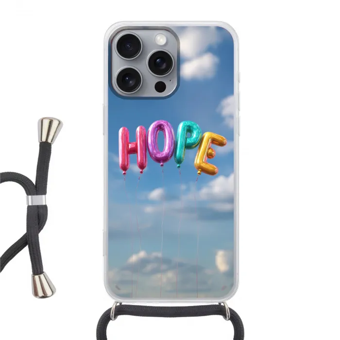 Ballonen - Lucht - Hope Hoesje iPhone 16 Pro Max met koord klein -3d