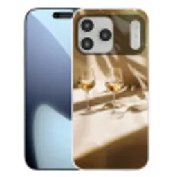 Wijn - Wijnglazen - Wit Telefoonhoesje iPhone 17 Pro Max klein -3d