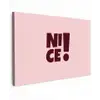Nice - Uitroepteken - Roze Tuinposter op houten frame 2 cm dik klein -3d