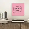 Tekstwolkje - BLAH BLAH BLAH - Roze aluminium wit klein -sfeer1