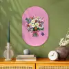 Bloemen - Quote - Kaartje - Kleurrijk Wandcirkel Ovaal Forex klein -sfeer2