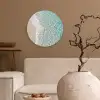 Kust - Zand - Blauw Wandcirkel kunststof plaat 5mm dik klein -sfeer1