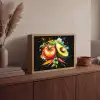 Tomaat - Avocado - Peper - Graffiti - Verf - Modern Light Box met batterij (Wandlamp) middel -sfeer2