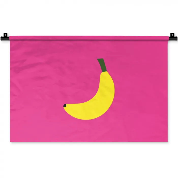 Banaan - Geel - Fruit Wandkleed katoen klein -zz3d