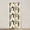 Abstract - Patroon - Bogen deurposter klein 289 -3d_beige