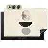 Beige - Japandi - Wabi sabi Inductie beschemer met haakjes klein -3d