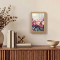 Bloemen - Kleurrijk - Bloei Light Box met kabel (Tafellamp) klein -sfeer2