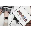 Broer - Lettercollage laptophoes neopreen klein -bureau