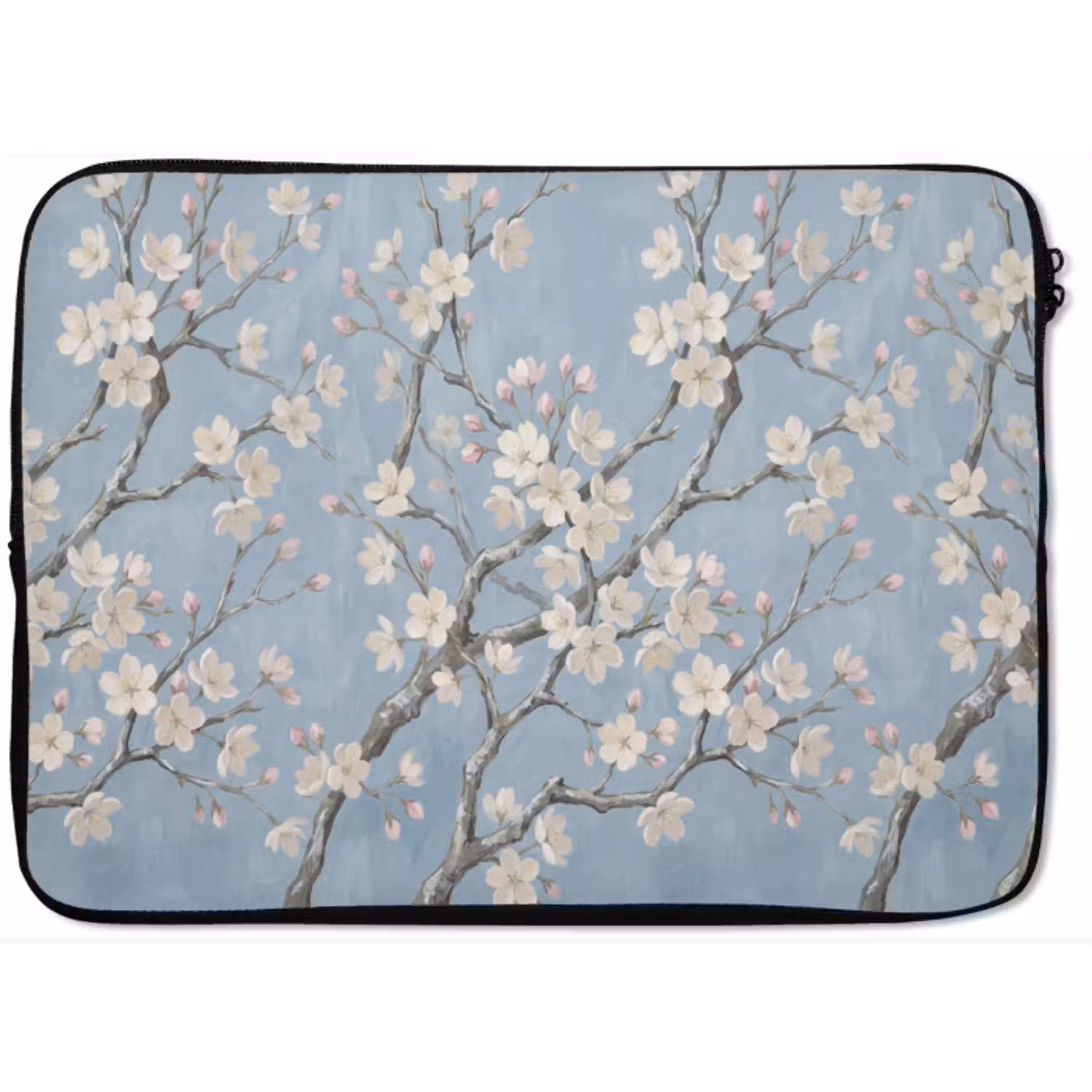Takken - Kersenbloesem - Blauw laptophoes neopreen klein -zkaufland3dotto