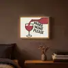 Wijnfles - Quote - Rood - Glas Light Box met batterij (Wandlamp) middel -sfeer4