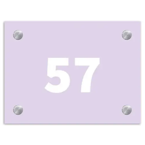 Lila - Traditioneel Naambord Rechthoek middel -3d