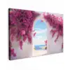 Zee - Roze - Bloemen - Poort canvas 2cm klein -z3d