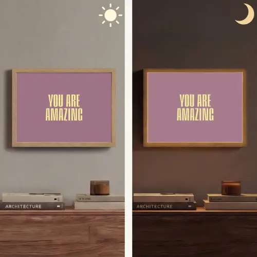 Tekst - Paars - Amazing Light Box met batterij (Wandlamp) middel -sfeer3