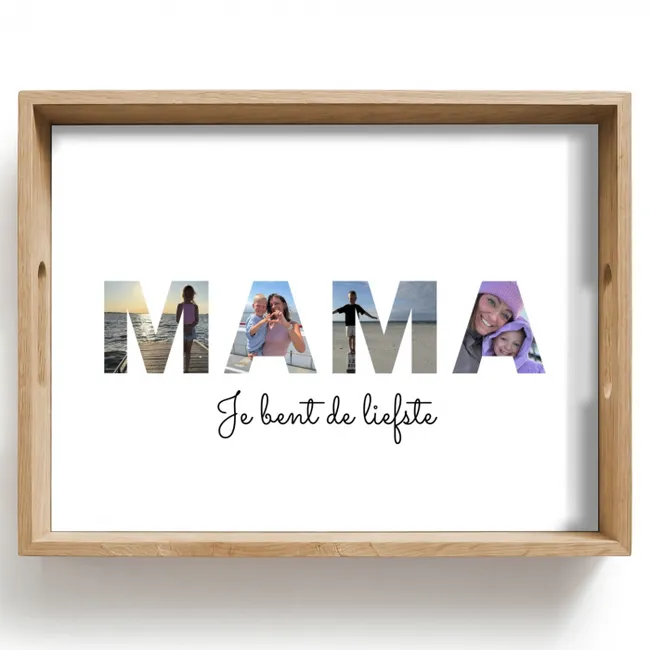 Gepersonaliseerd dienblad - Mama - Lettercollage