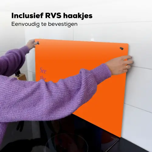 See te good - Paars - Oranje Inductie beschemer met haakjes klein -ky-ophangen-nl