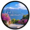 Lake Como - Italië - Landschap Fotolijst rond zonder passe partout klein -3d