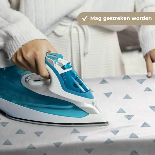 Blauw - Driehoek - Patroon Wandkleed katoen klein 269 -sfeer9